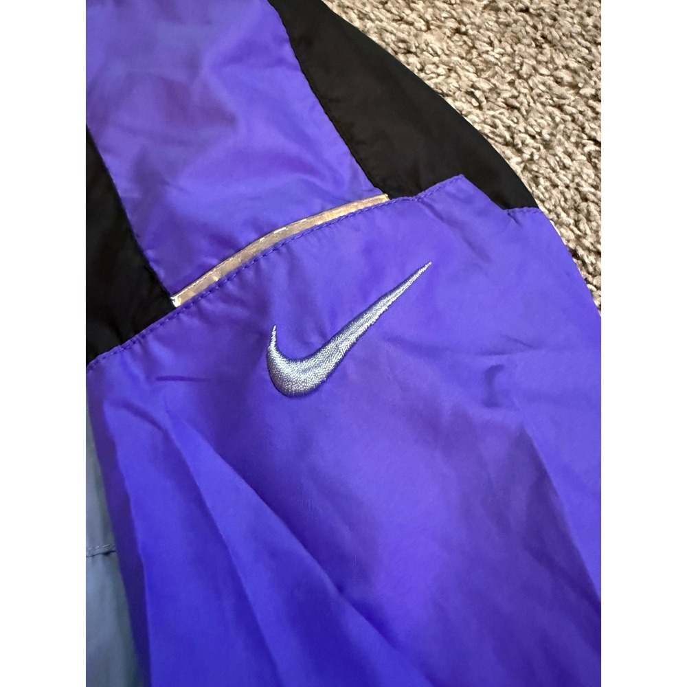 Nike Womens Windbreaker Jacket Purple Light Blue Black Sportswear Zip Up - Picture 5 of 11